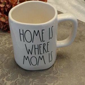 RAE DUNN HOME IS WHERE MOM IS MUG , NEW , FARMHOUS